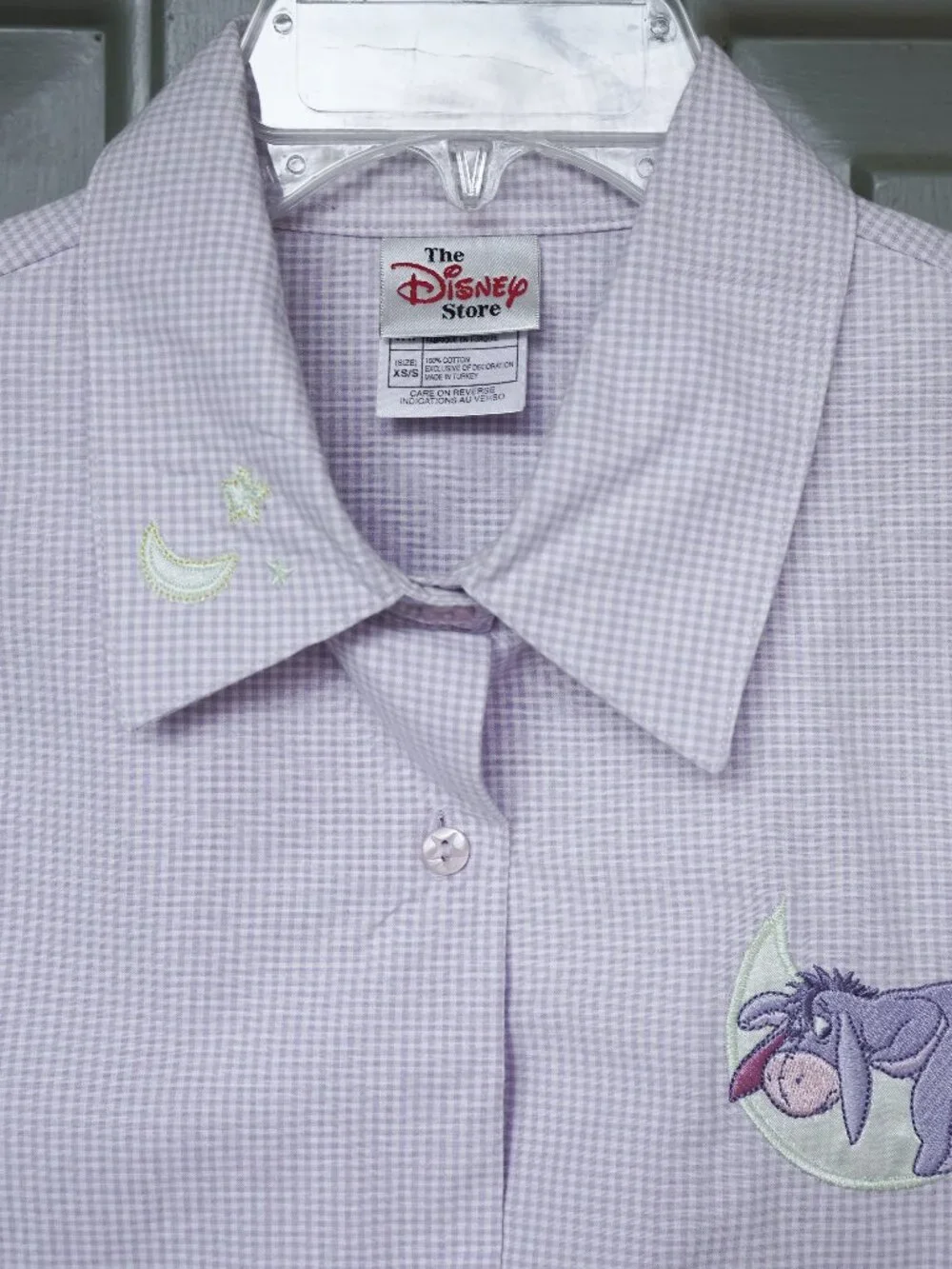Vintage Y2k DISNEY Pajamas Eeyore Celestial Embroidered Pastel Cotton PJ Set - Picture 11 of 13